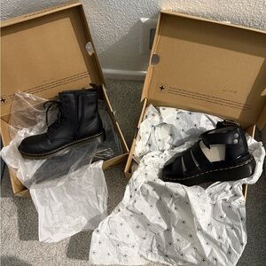 2 Pair!! Dr. Martens Black Leather Sandals & boots. Sold as set or individual